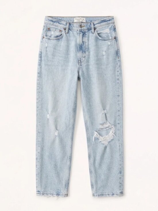 Abercrombie & Fitch Denim - Abercrombie & Fitch The Mom High Rise Distressed Curve Love Size 28 Short